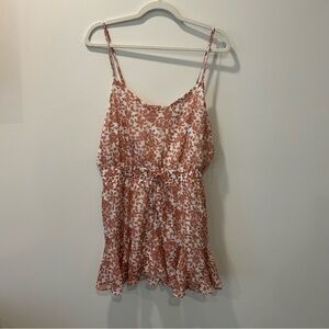 Buckle Pink and White Floral Romper